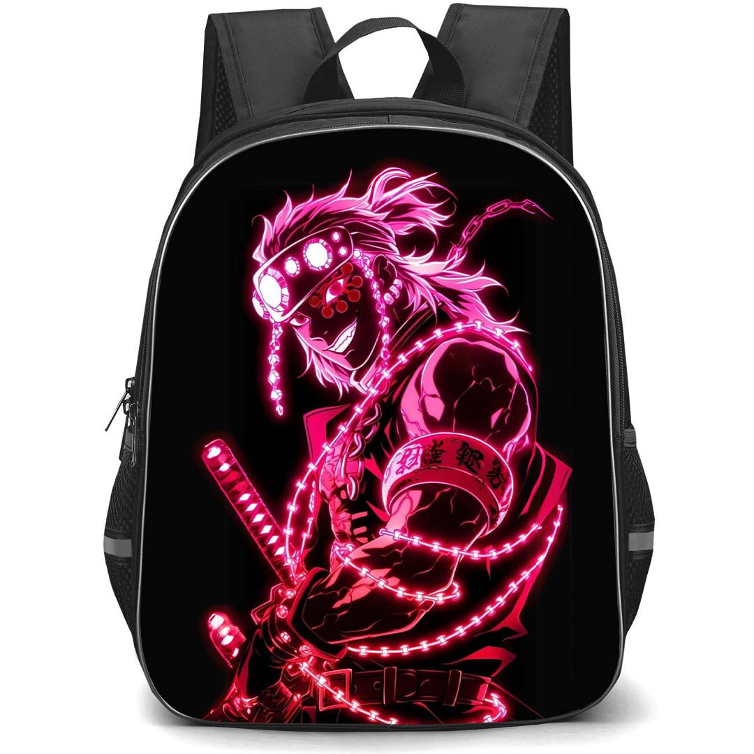 Demon Slayer Uzui Tengen Backpack StudentPack - Uzui Tengen Neon Line Art