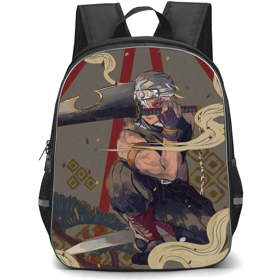Demon Slayer Tengen Uzui Backpack StudentPack - Tengen Uzui Portrait Attack Mode Illustration