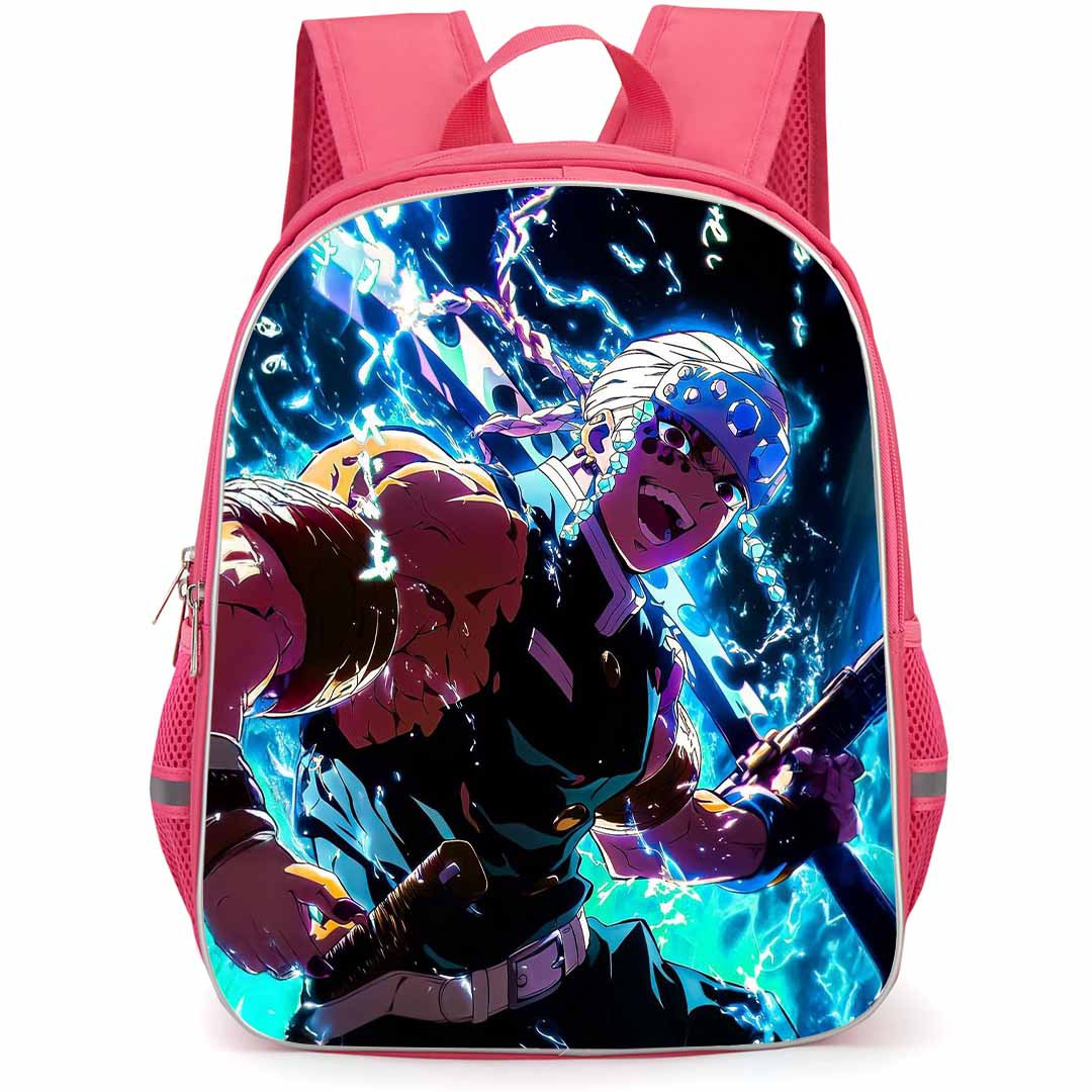 Demon Slayer Uzui Tengen Backpack StudentPack - Uzui Tengen Screaming Blue Electricity Aura
