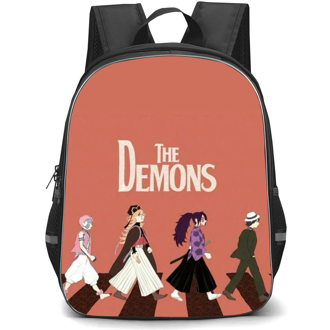 Demon Slayer Backpack StudentPack - Demon Slayer The Demons Beatles Illustration Poster