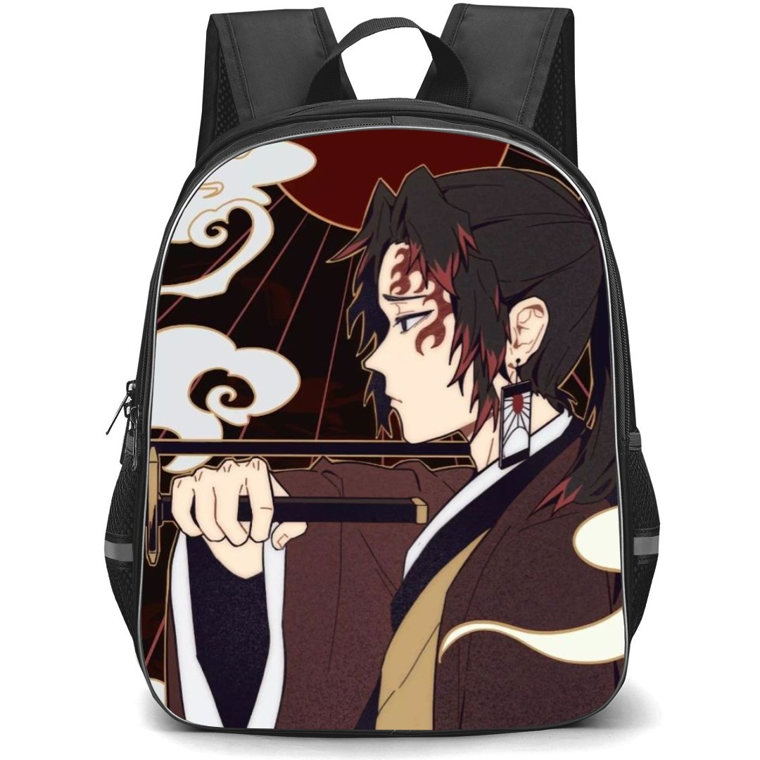 Demon Slayer Yoriichi Tsugikuni Backpack StudentPack - Yoriichi Tsugikuni Side Portrait Illustration