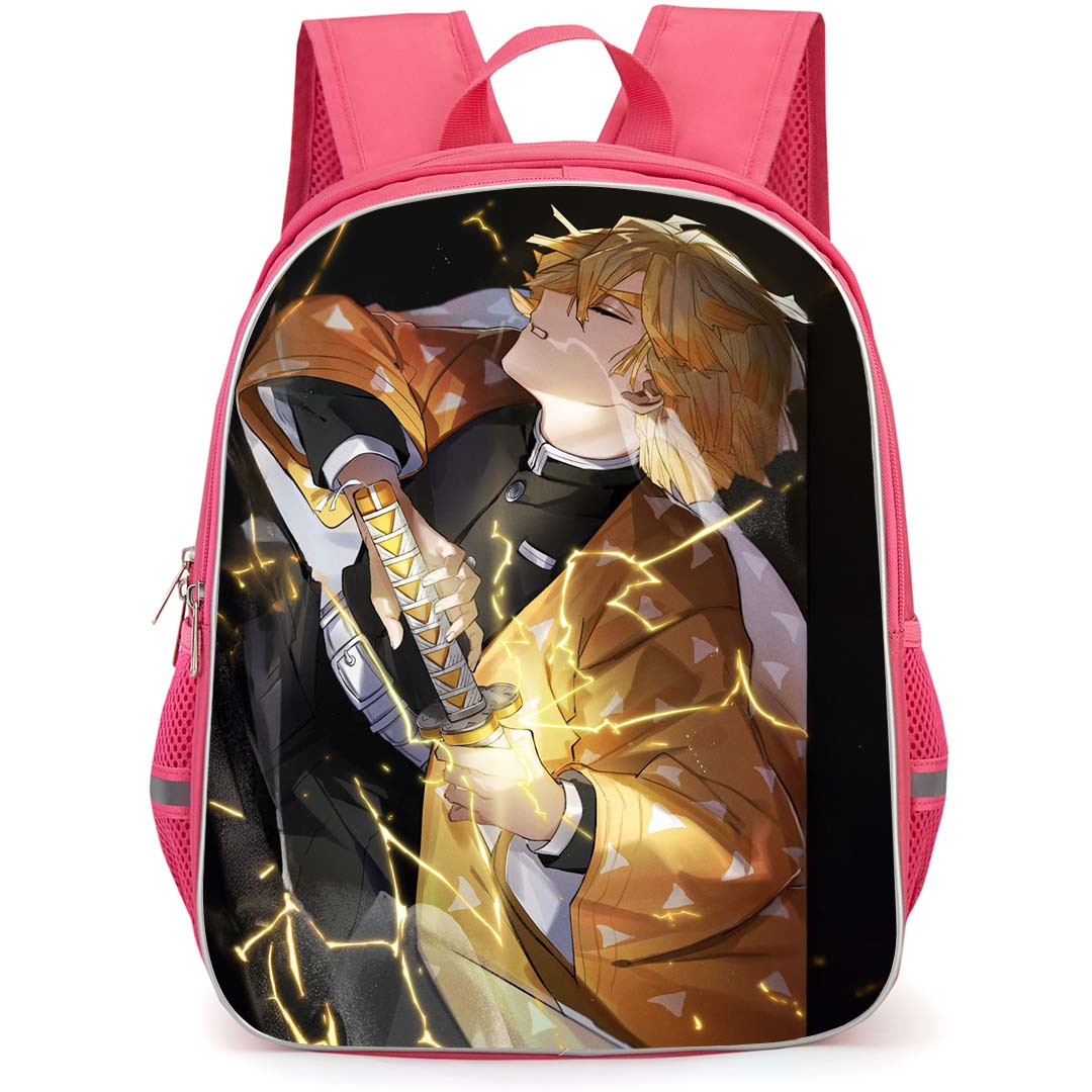 Demon Slayer Zenitsu Agatsuma Backpack StudentPack - Zenitsu Agatsuma Closed Eyes Electric Sword