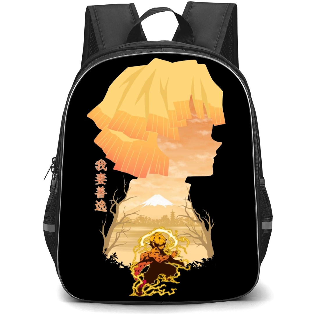 Demon Slayer Zenitsu Agatsuma Backpack StudentPack - Zenitsu Agatsuma Silhouette