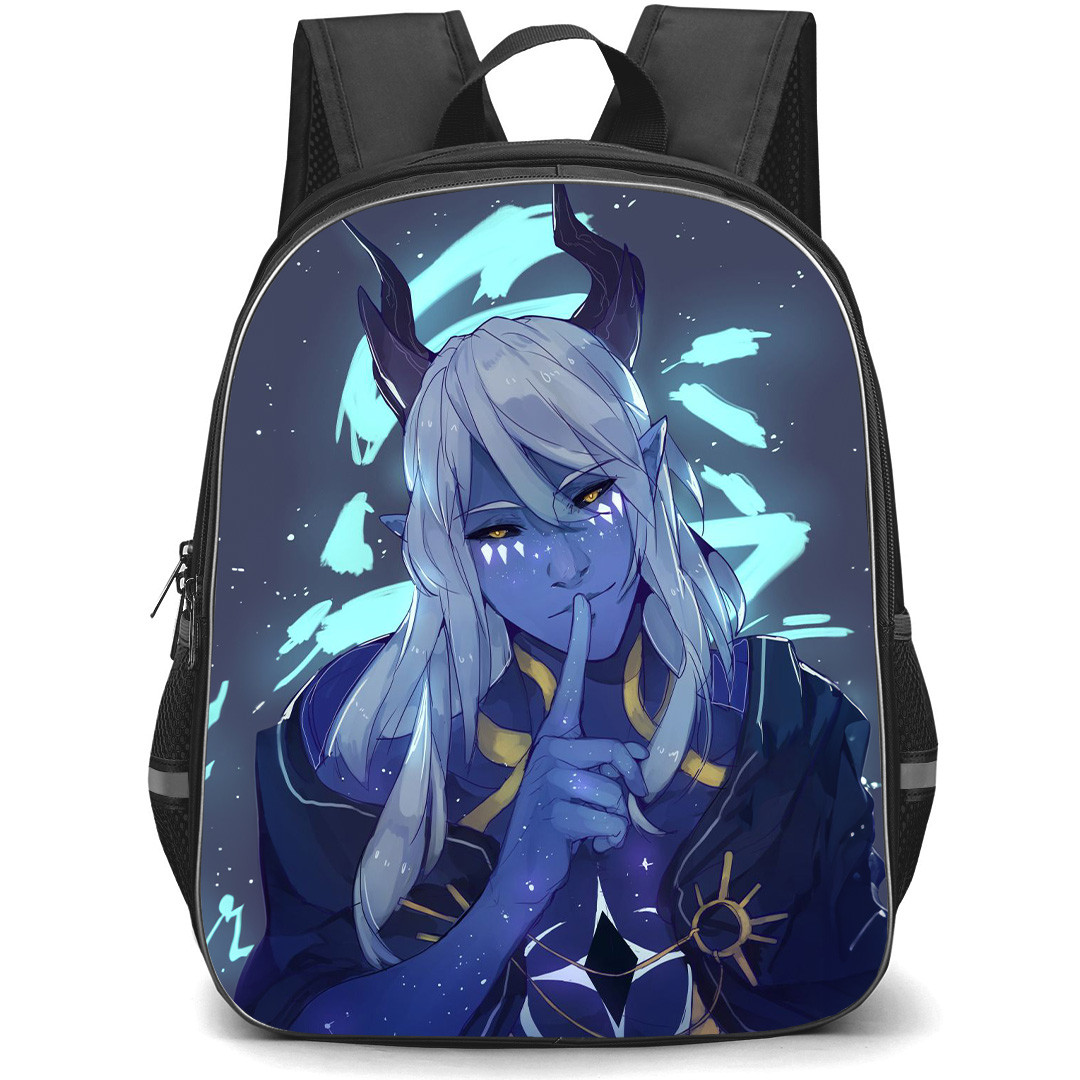 The Dragon Prince Mystery of Aaravos Backpack StudentPack - Aaravos Portrait Shush Gesture