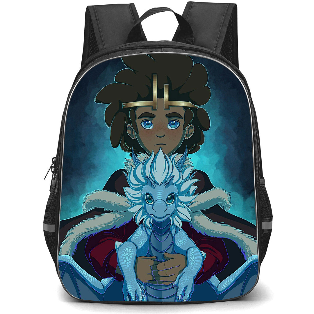 The Dragon Prince Mystery of Aaravos Backpack StudentPack - Ezran Holding Zim Portrait