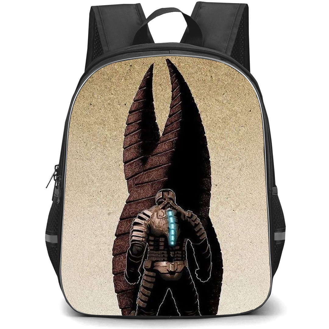 Dead Space Isaac Clarke Backpack School Bag StudentPack - Dead Space Isaac Clarke In Front Of Marker Obelisk Sketch Art Poster