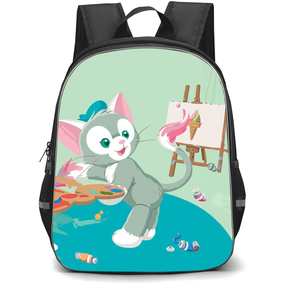 Duffy And Friends Gelatoni Backpack StudentPack - Gelatoni Painting With Her Tail Poster