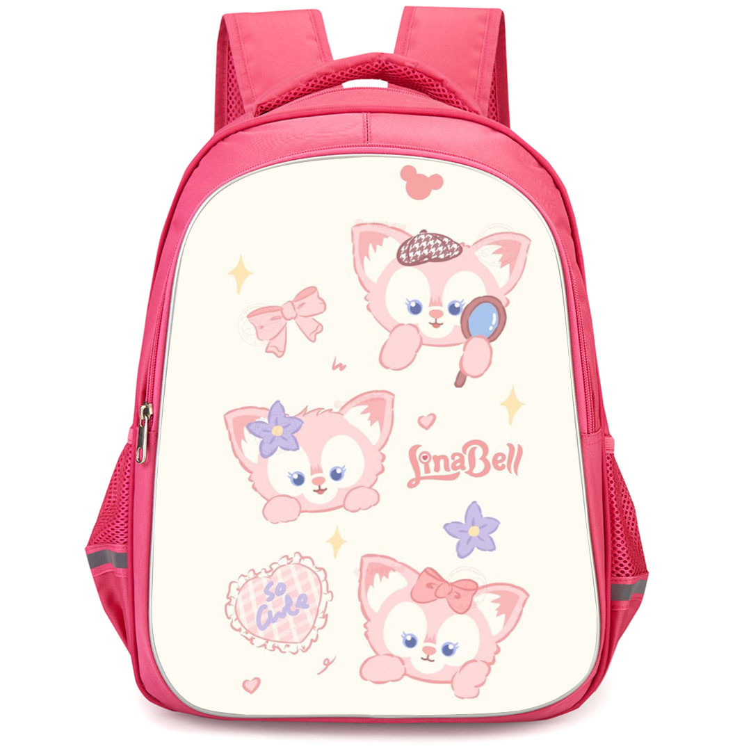 Duffy And Friends Linabell Backpack StudentPack - Linabell Cute Avatar On Beige Background