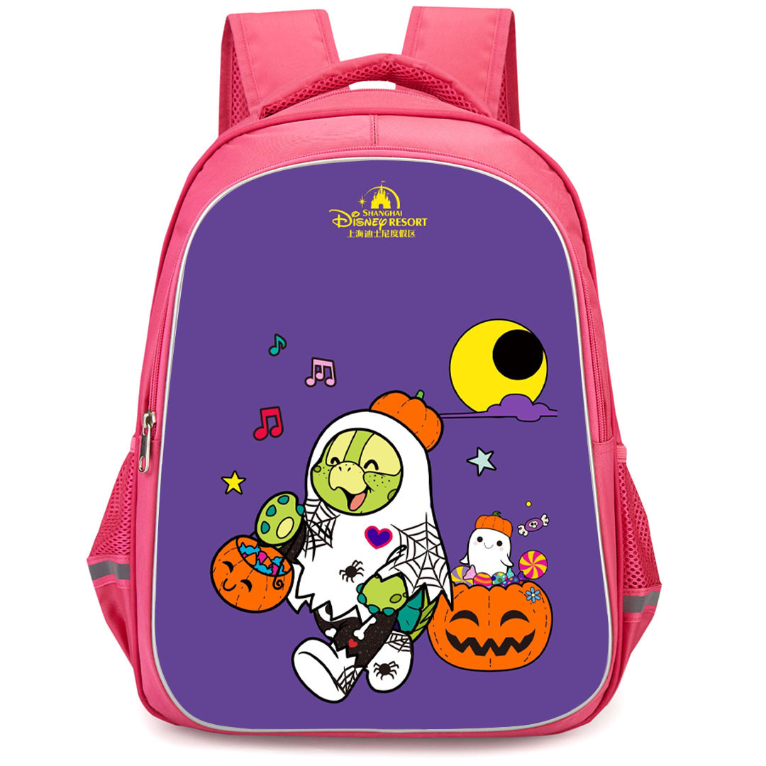 Duffy And Friends Olumel Backpack StudentPack - Olumel Wearing Halloween Costume On Purp Background