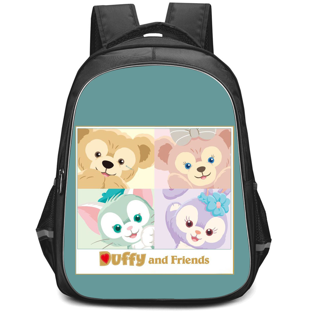 Duffy And Friends Backpack StudentPack - Duffy And Friends Portrait Poster On Green Background