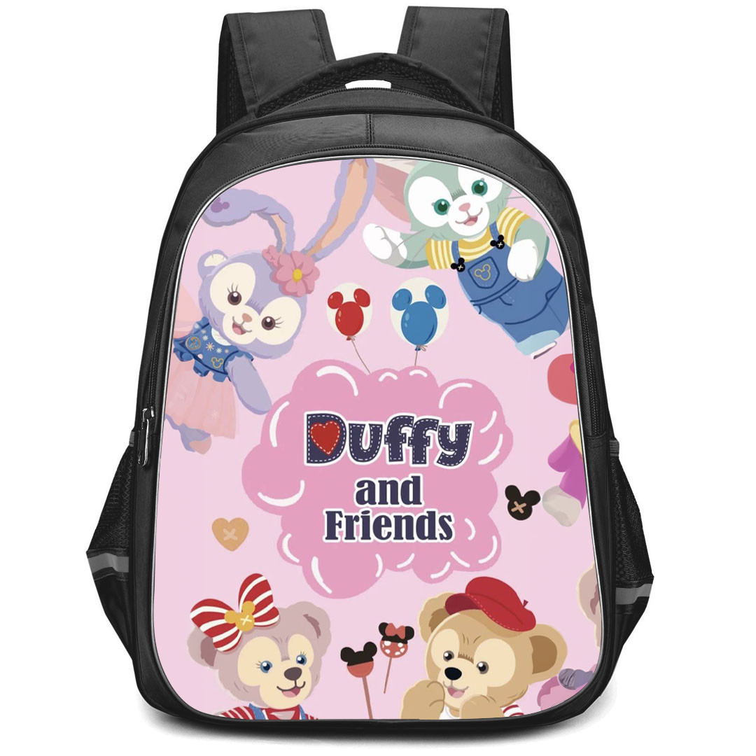 Duffy And Friends Backpack StudentPack - Duffy And Friends Poster Pink Background