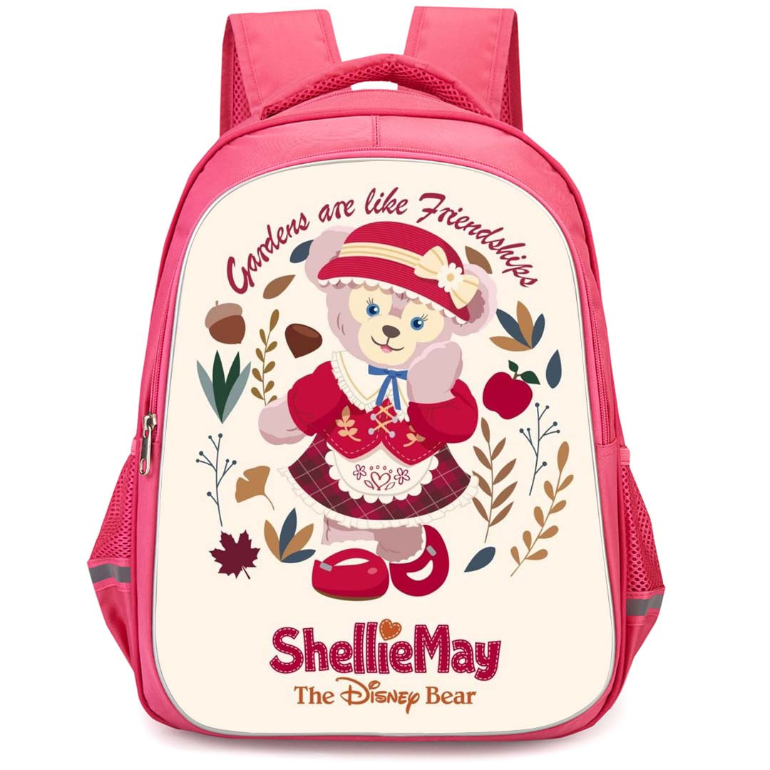 Duffy And Friends ShellieMay Backpack StudentPack - ShellieMay Gardens Are Like Friendship On Beige Background