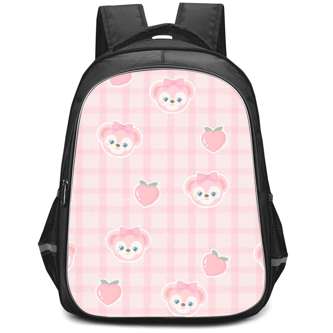 Duffy And Friends ShellieMay Backpack StudentPack - ShellieMay Patter Art On Pink Checkered Background