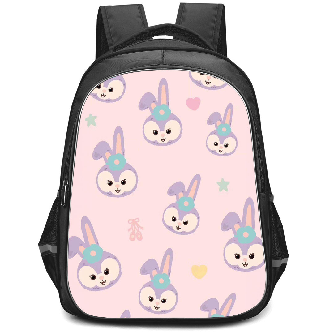 Duffy And Friends StellaLou Backpack StudentPack - StellaLou Avatar Pattern Art On Pink Background