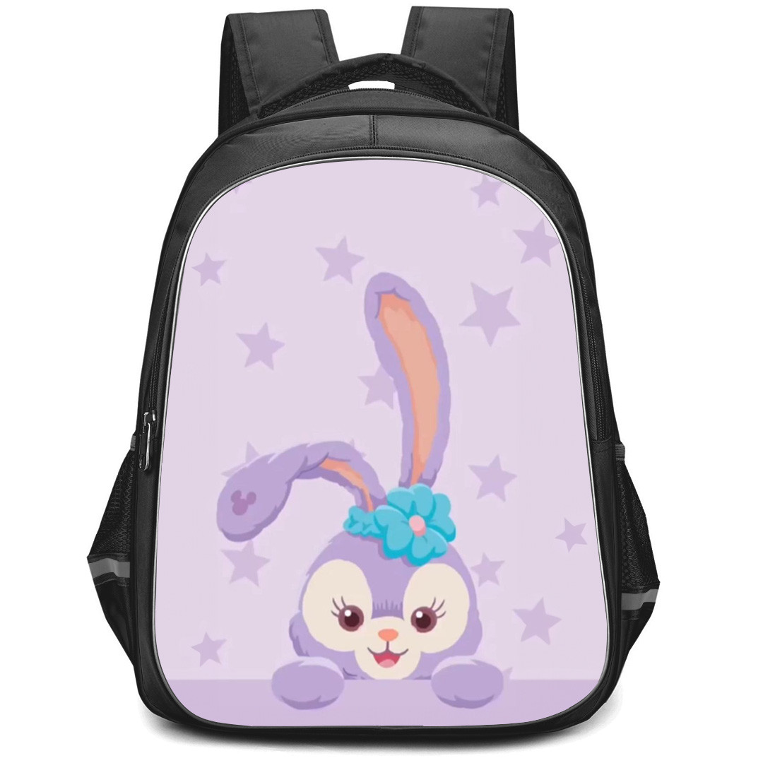 Duffy And Friends StellaLou Backpack StudentPack - StellaLou Smiling On Purple Star Background