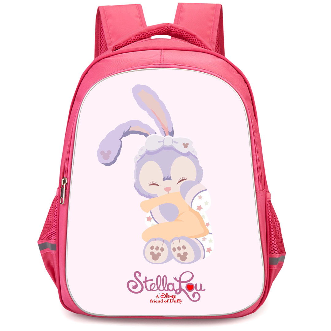 Duffy And Friends StellaLou Backpack StudentPack - StellaLou Wearing Pajama On Pink Background