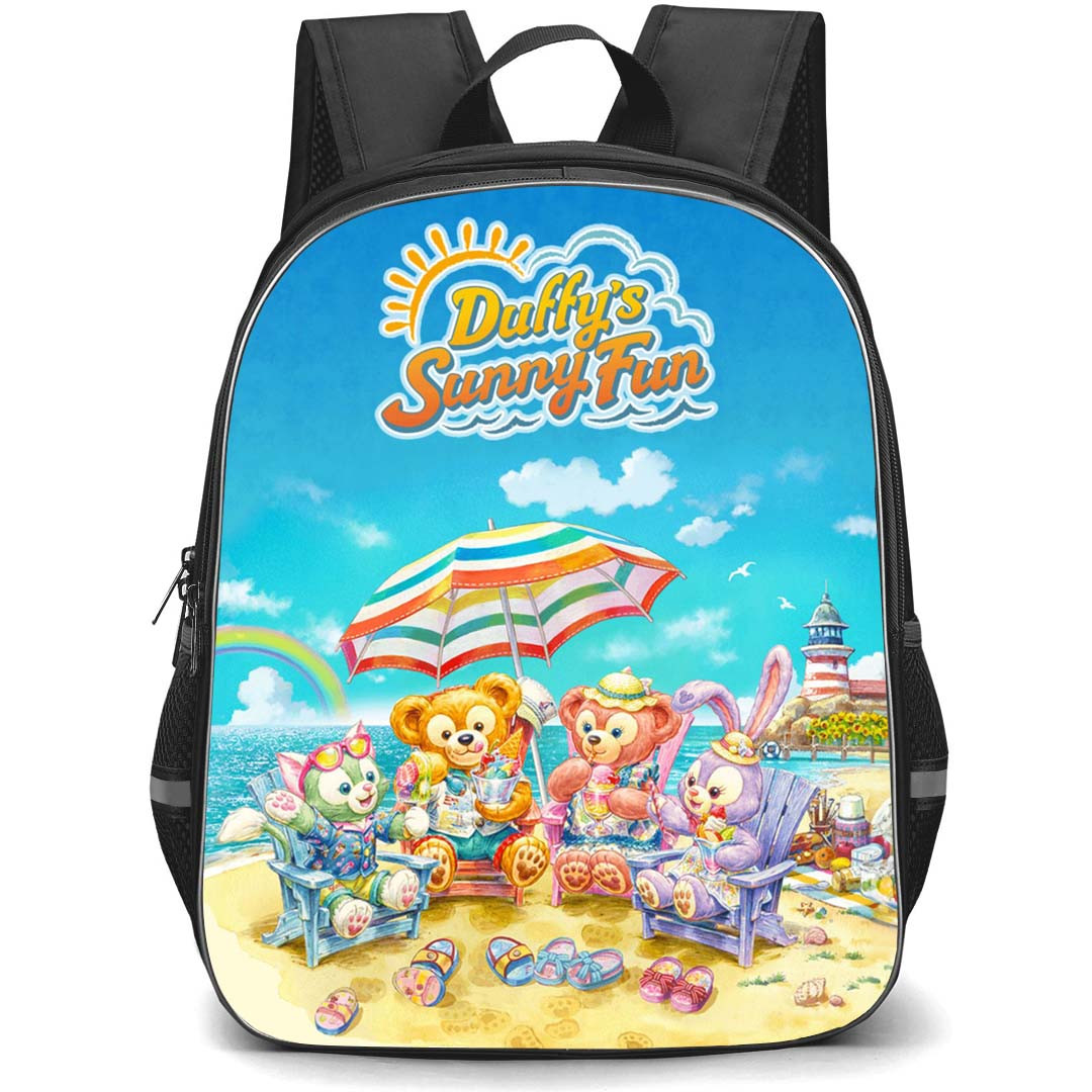 Duffy And Friends Backpack StudentPack - Duffy And Friends Sunny Fun In Beach Poster
