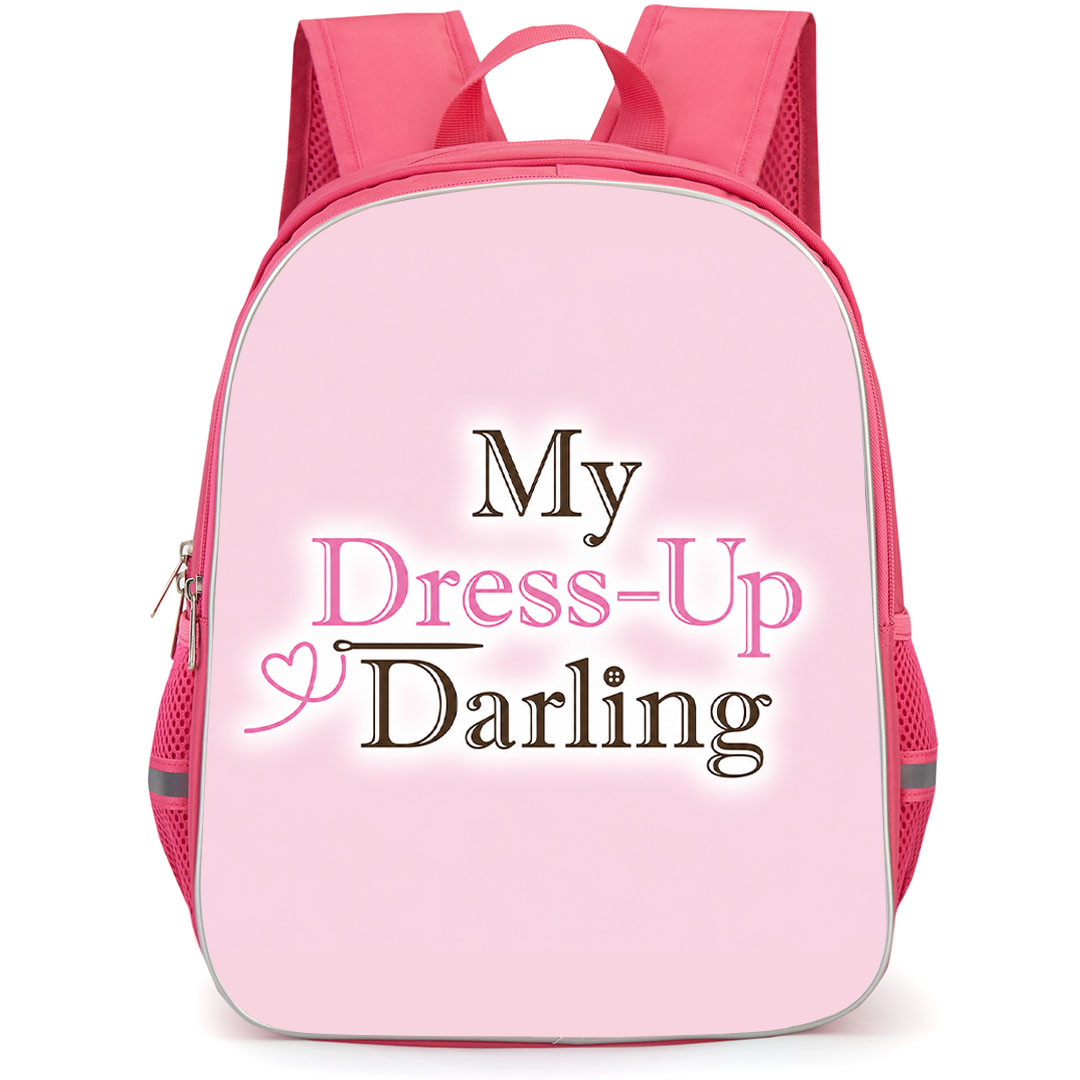 My Dress Up Darling Backpack School Bag StudentPack - Series Logo On Pink Background