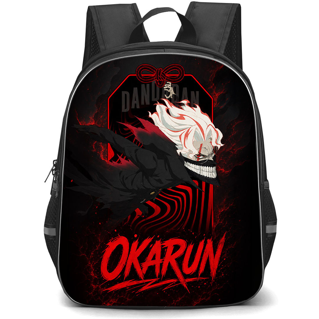 Dan Da Dan Okarun Backpack School Bag StudentPack - Okarun Transformed Dark Flame Red Edition Poster