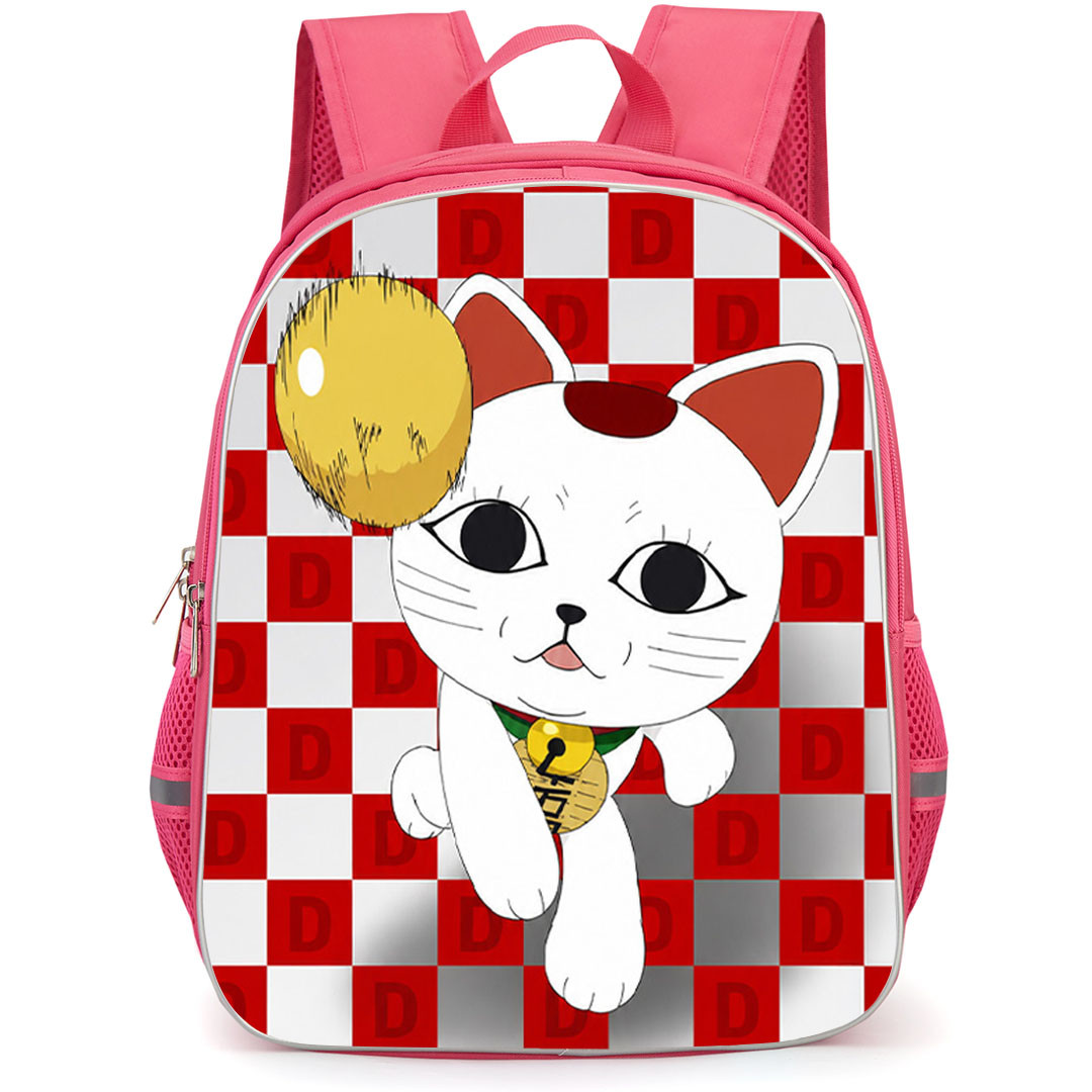 Dan Da Dan Turbo Granny Backpack School Bag StudentPack - Turbo Granny On Checkerboard Background