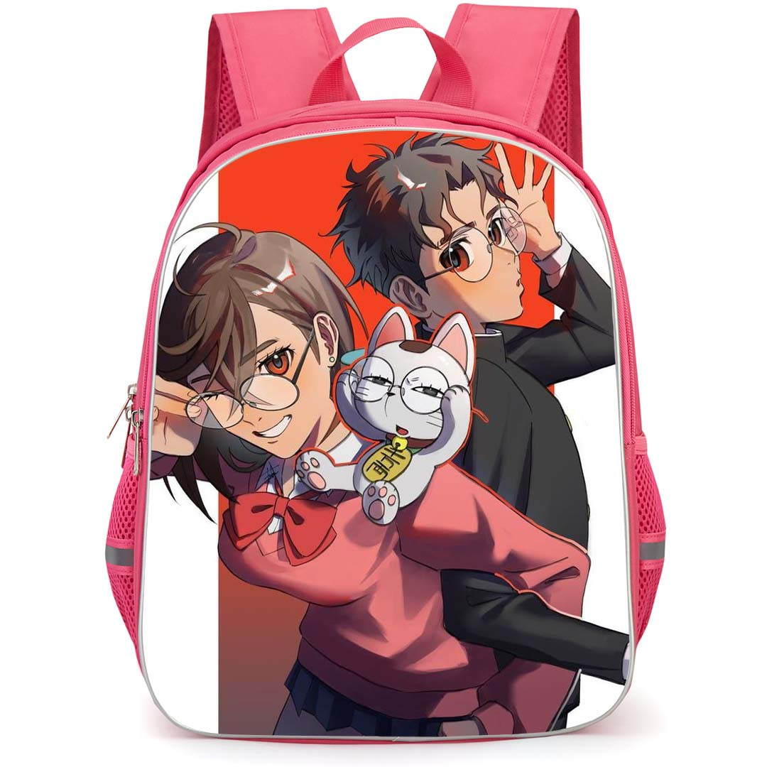 Dandadan Backpack StudentPack - Dandadan Back to Back Red Background