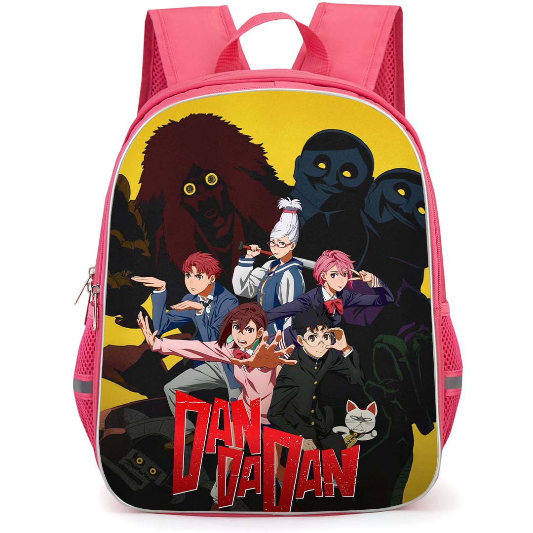 Dandadan Backpack StudentPack - Dandadan Characters with Monsters in the Background