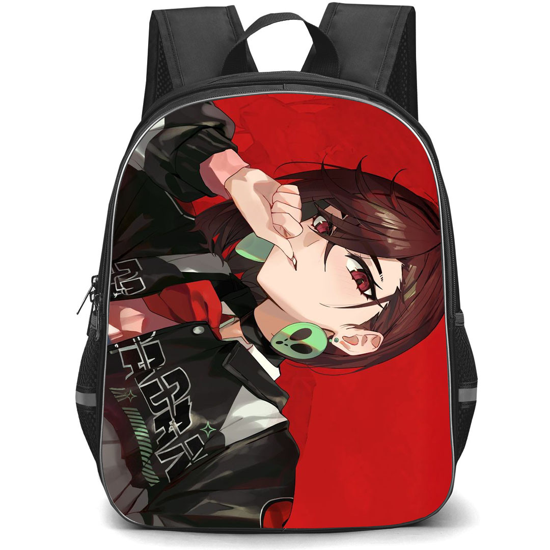 Dandadan Momo Ayase Backpack StudentPack - Momo Ayase Biting Thumb