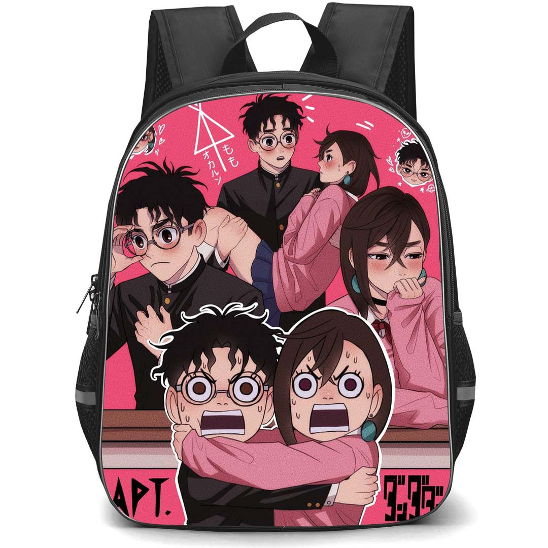 Dandadan Backpack StudentPack - Dandadan Ayase Momo and Okarun Holding Each Other