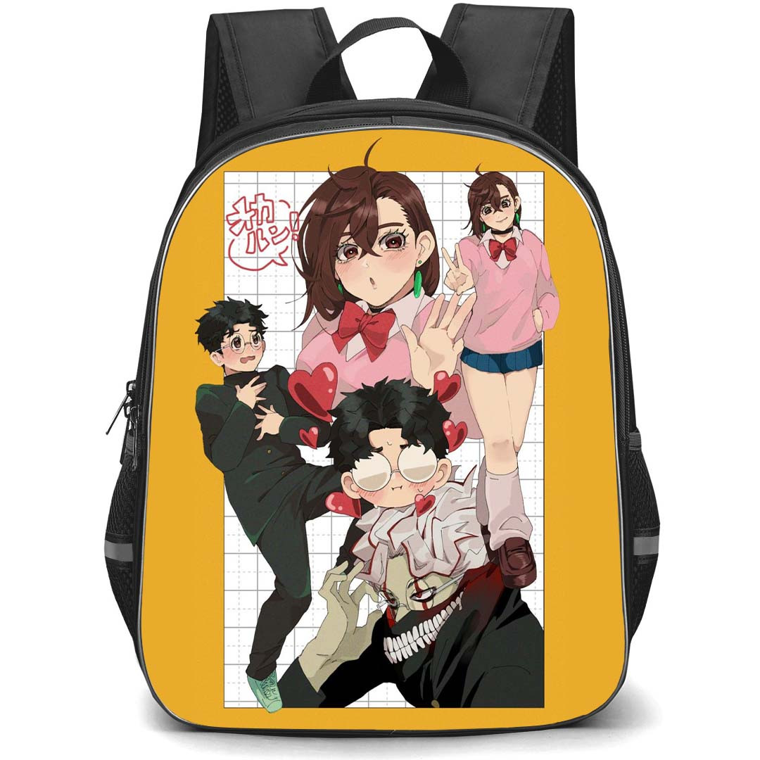 Dandadan Backpack StudentPack - Dandadan Ayase Momo And Okarun In love Collage