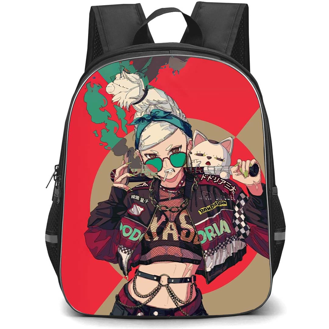 Dandadan Seiko Ayase Backpack StudentPack - Seiko Ayase Angry Calling On The Phone
