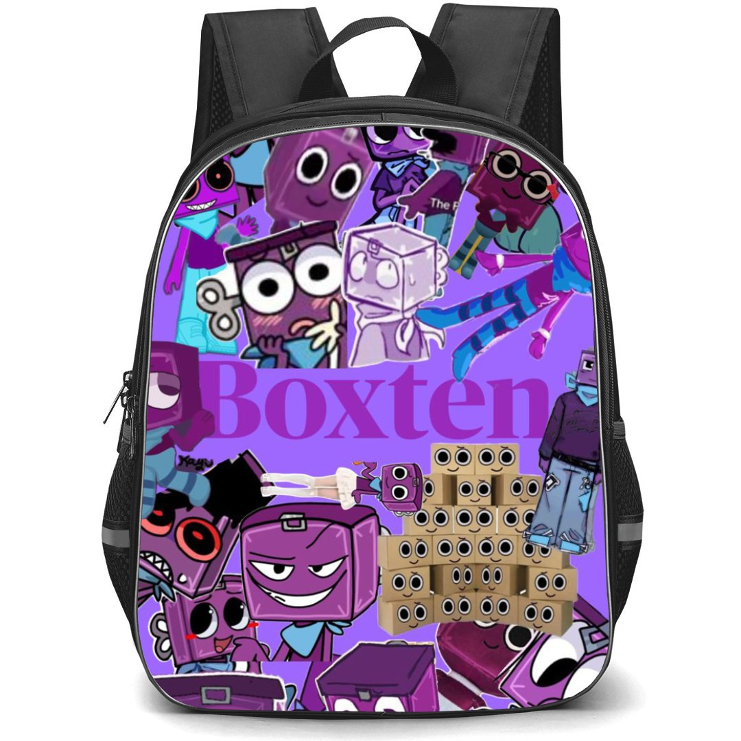 Dandys World Boxten Backpack StudentPack - Boxten Army Collage On Purple Background