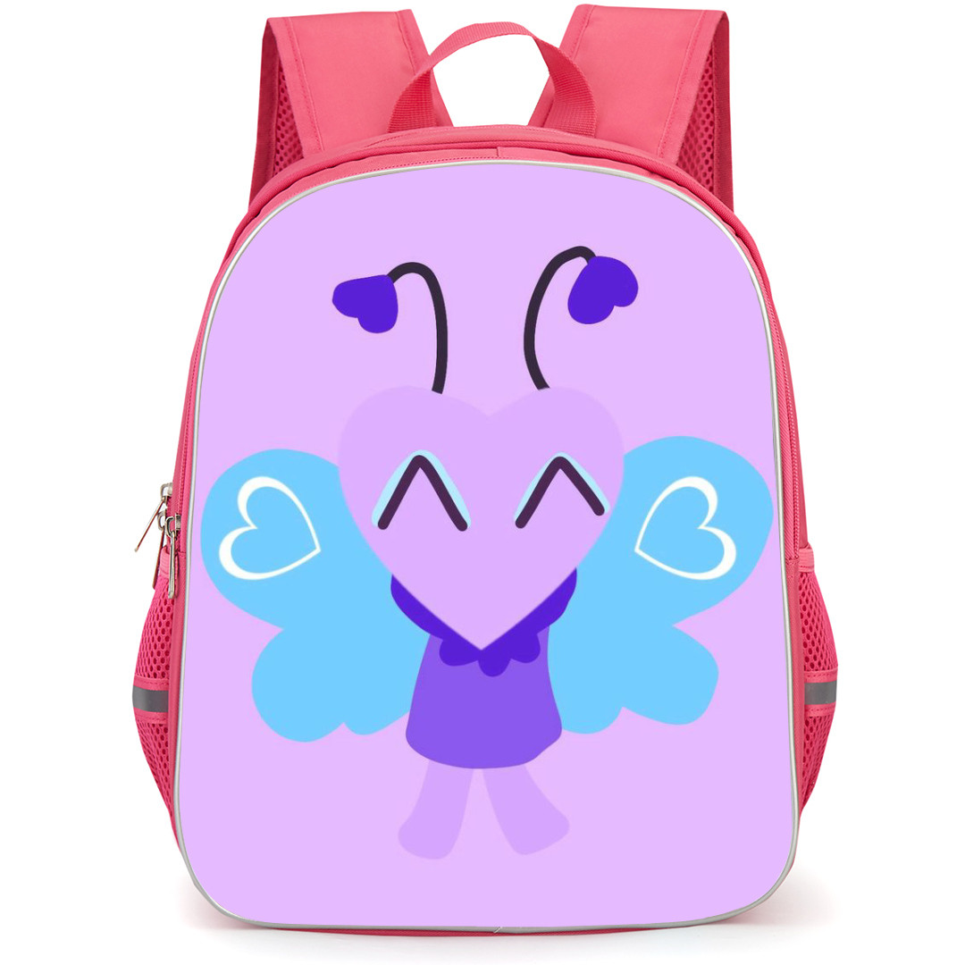 Dandys World Flutter Backpack StudentPack - Flutter Minimalist Art On Purple Background