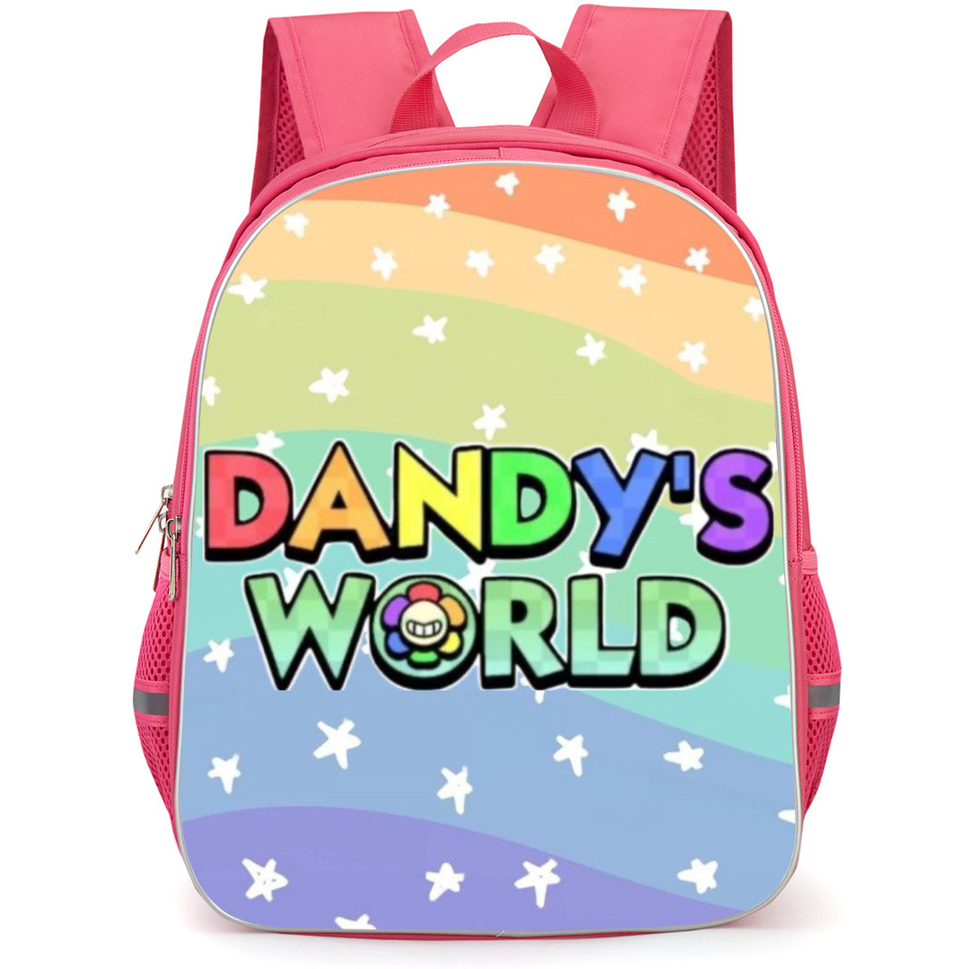 Dandys World Backpack StudentPack - Dandys World Logo On Rainbow Stars Background