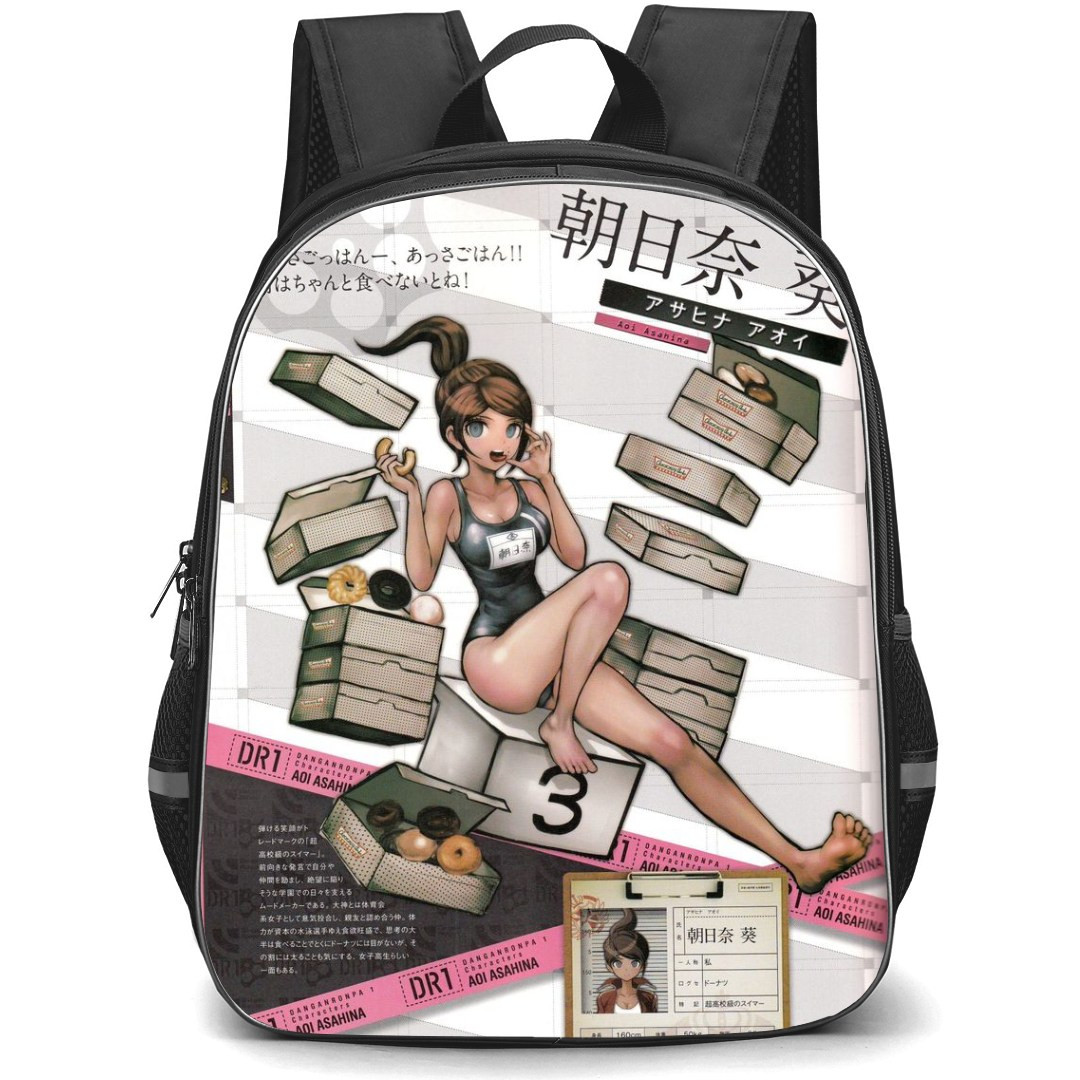 Danganropa Aoi Asahina Backpack StudentPack - Aoi Asahina Eating Donut Illustration