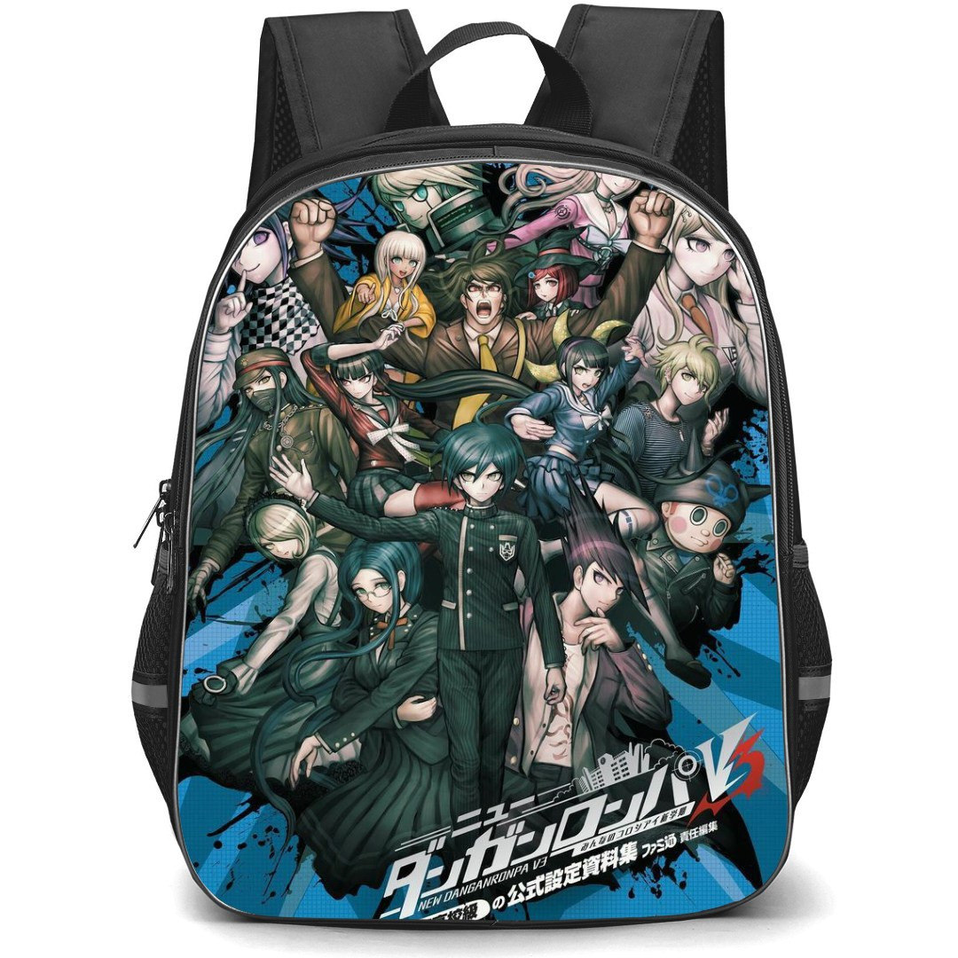 Danganropa Backpack StudentPack - Characters Watercolor Art Blue Background