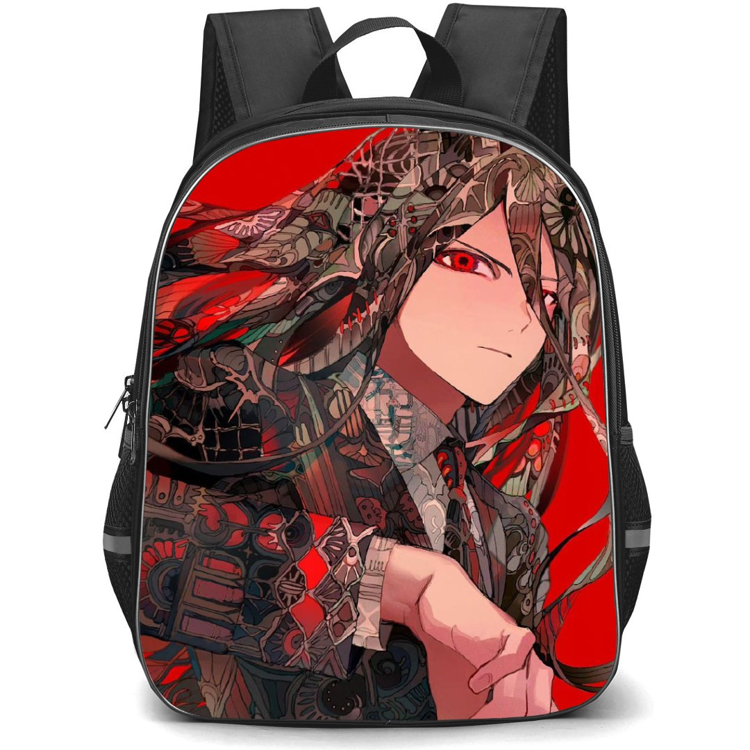 Danganropa Izuru Kamukura Backpack StudentPack - Izuru Kamukura Side Portrait Red Background