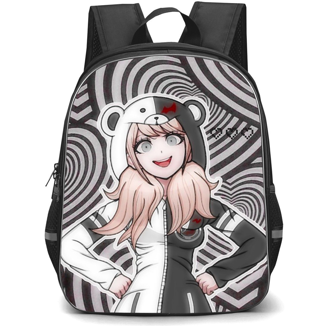 Danganropa Junko Enoshima Backpack StudentPack - Junko Enoshima Heart Pattern Art