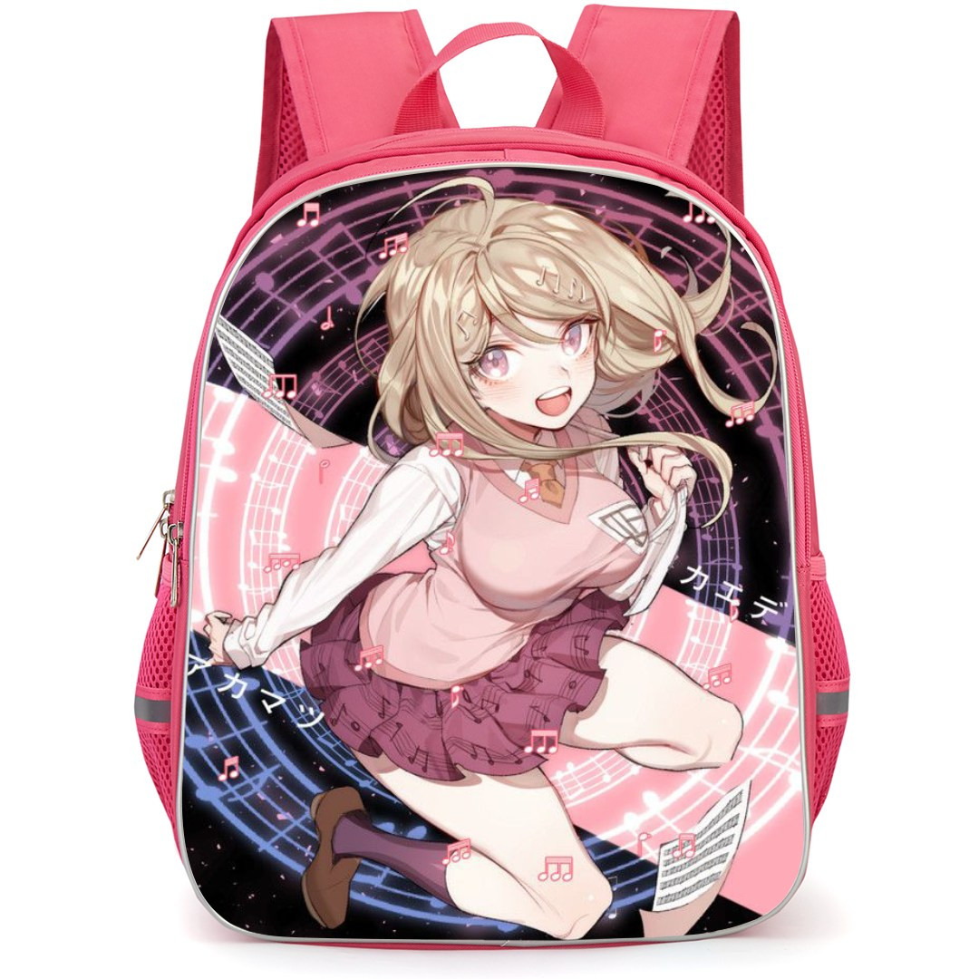 Danganropa Kaede Akamatsu Backpack StudentPack - Kaede Akamatsu Portrait Galaxy Background