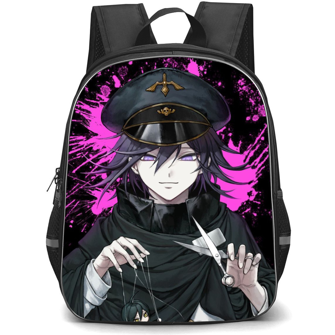 Danganropa Kokichi Oma Backpack StudentPack - Kokichi Oma Portrait Watercolor Art Background