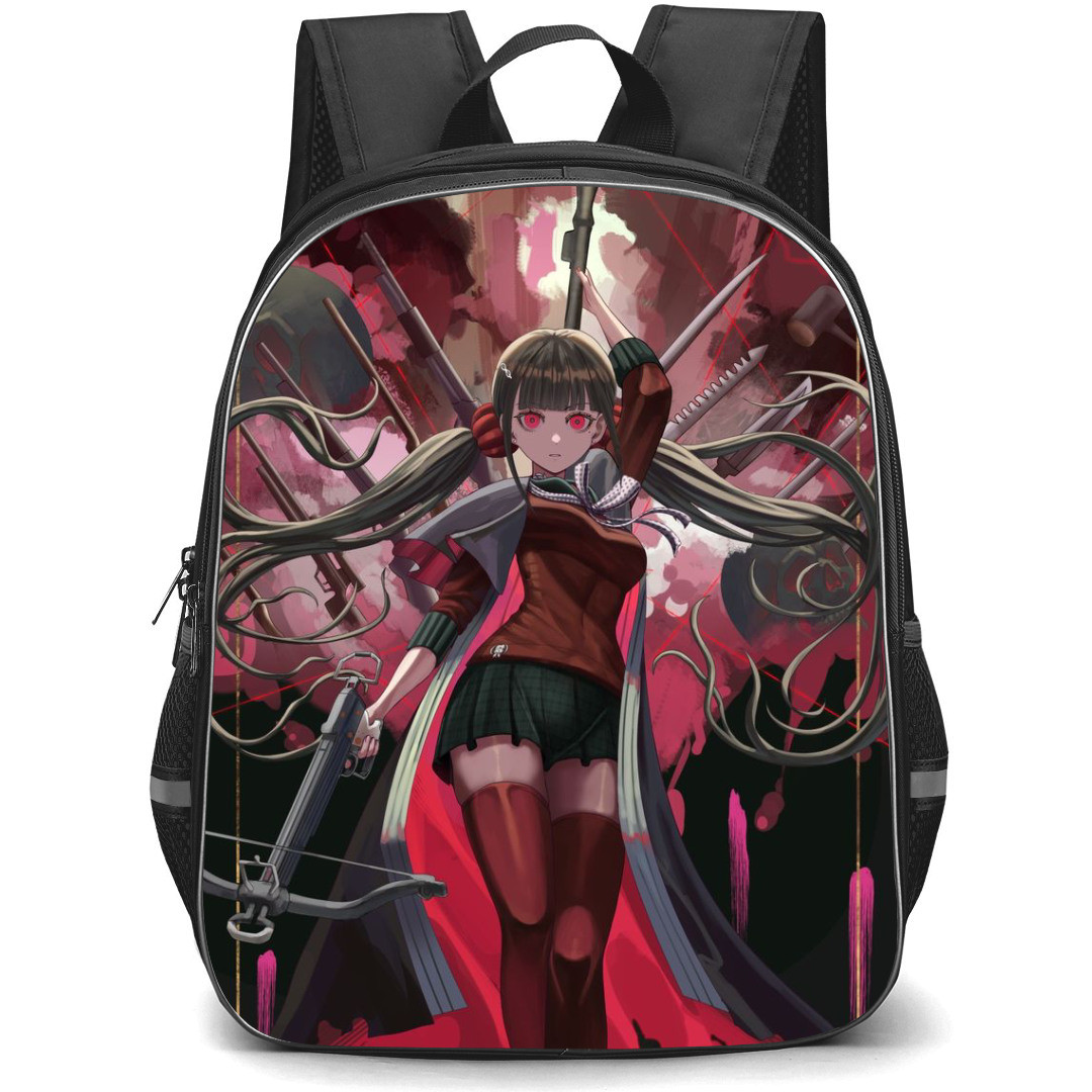 Danganropa Maki Harukawa Backpack StudentPack - Maki Harukawa Holding Crossbow Illustration