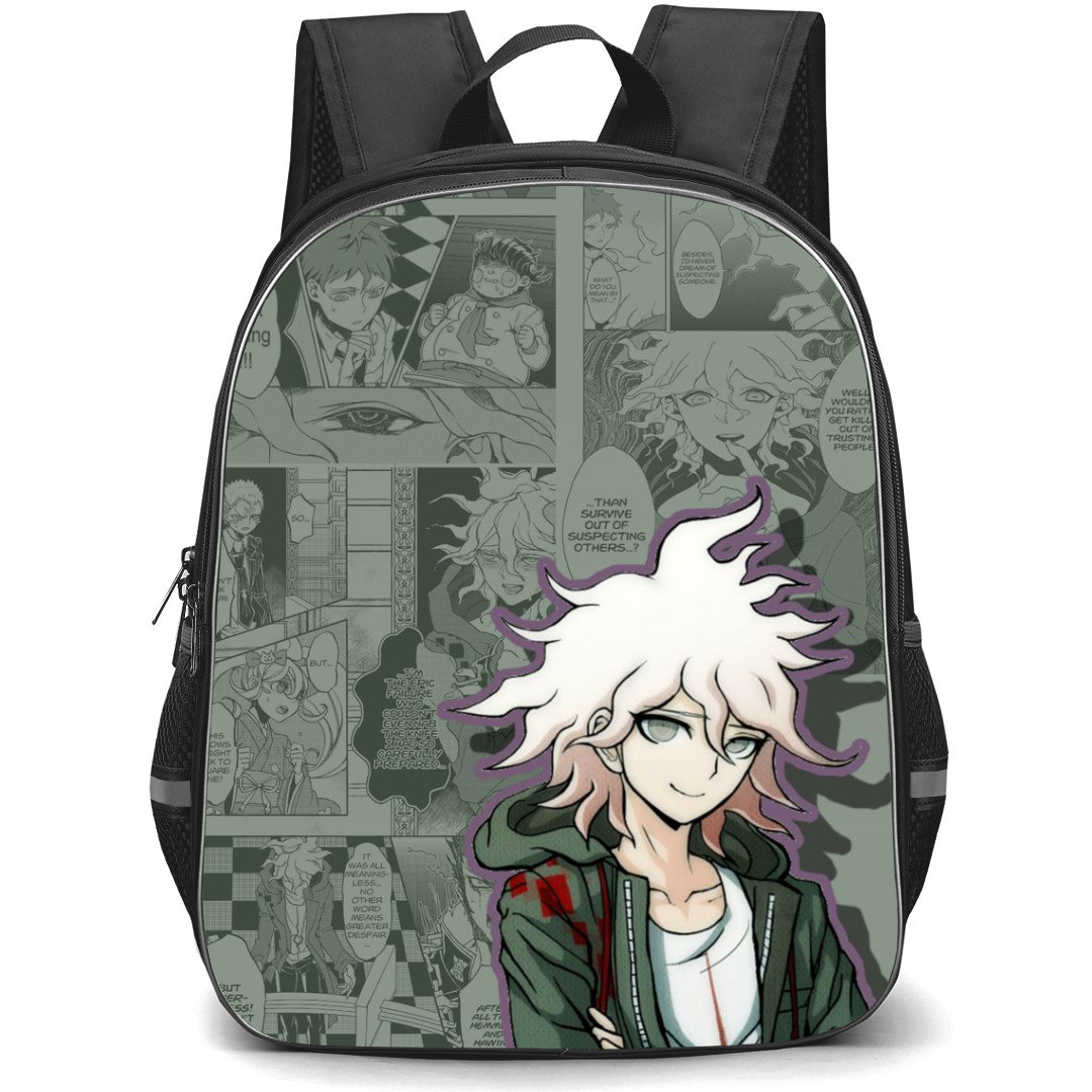 Danganropa Nagito Komaeda Backpack StudentPack - Nagito Komaeda Comic Art Collage