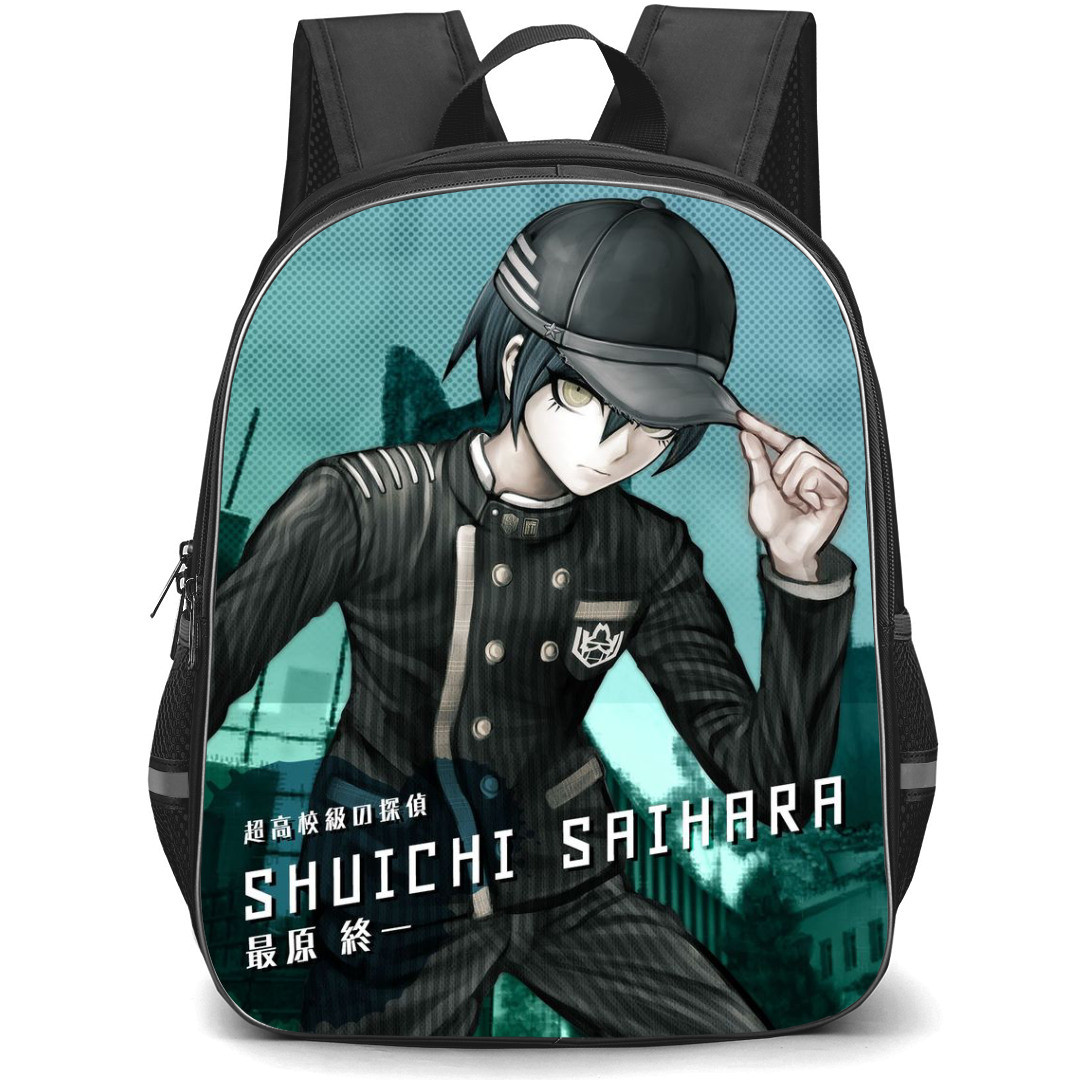 Danganropa Shuichi Saihara Backpack StudentPack - Shuichi Saihara Portrait Green Background