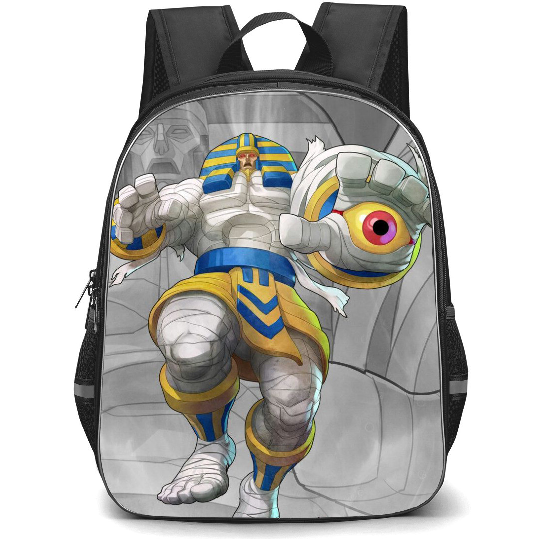Darkstalkers Anakaris Backpack StudentPack - Anakaris Running Grayscale Background