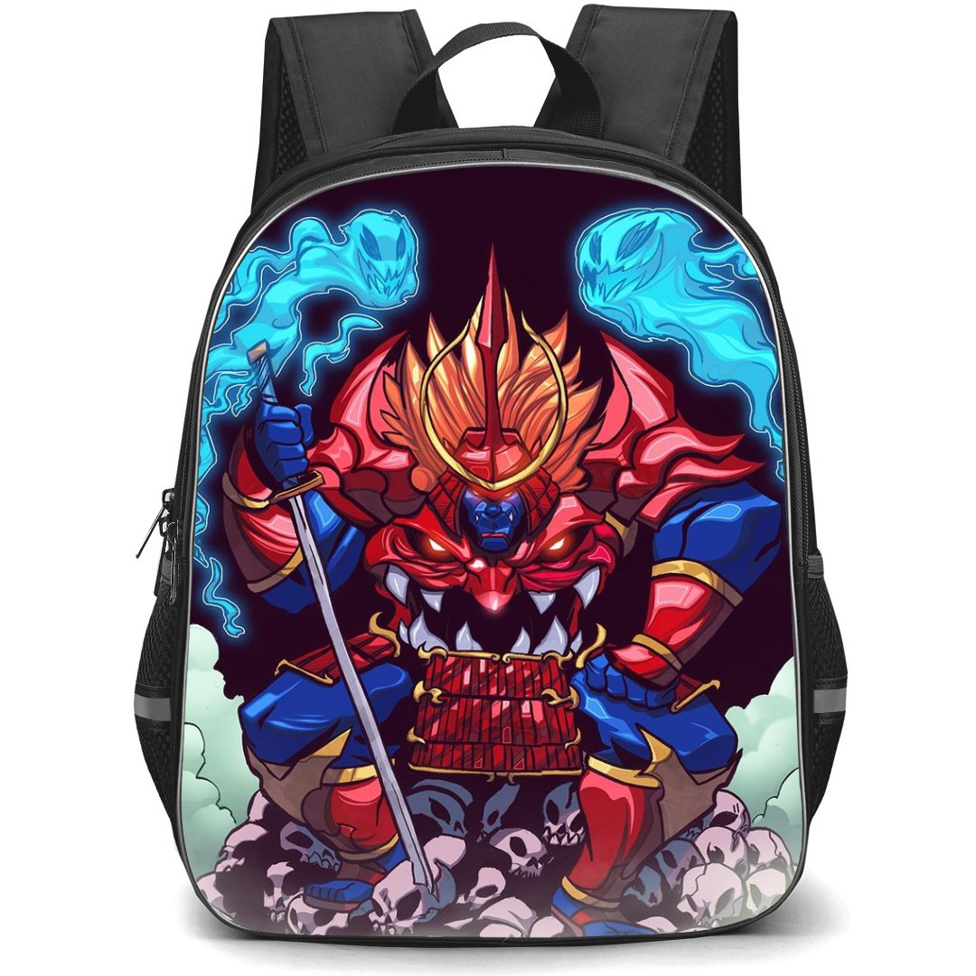 Darkstalkers Bishamon Backpack StudentPack - Bishamon Walking on Skeletons
