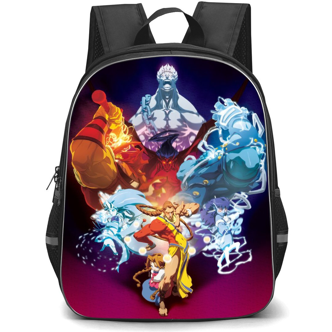 Darkstalkers Backpack StudentPack - Characters Glowing Design Portrait
