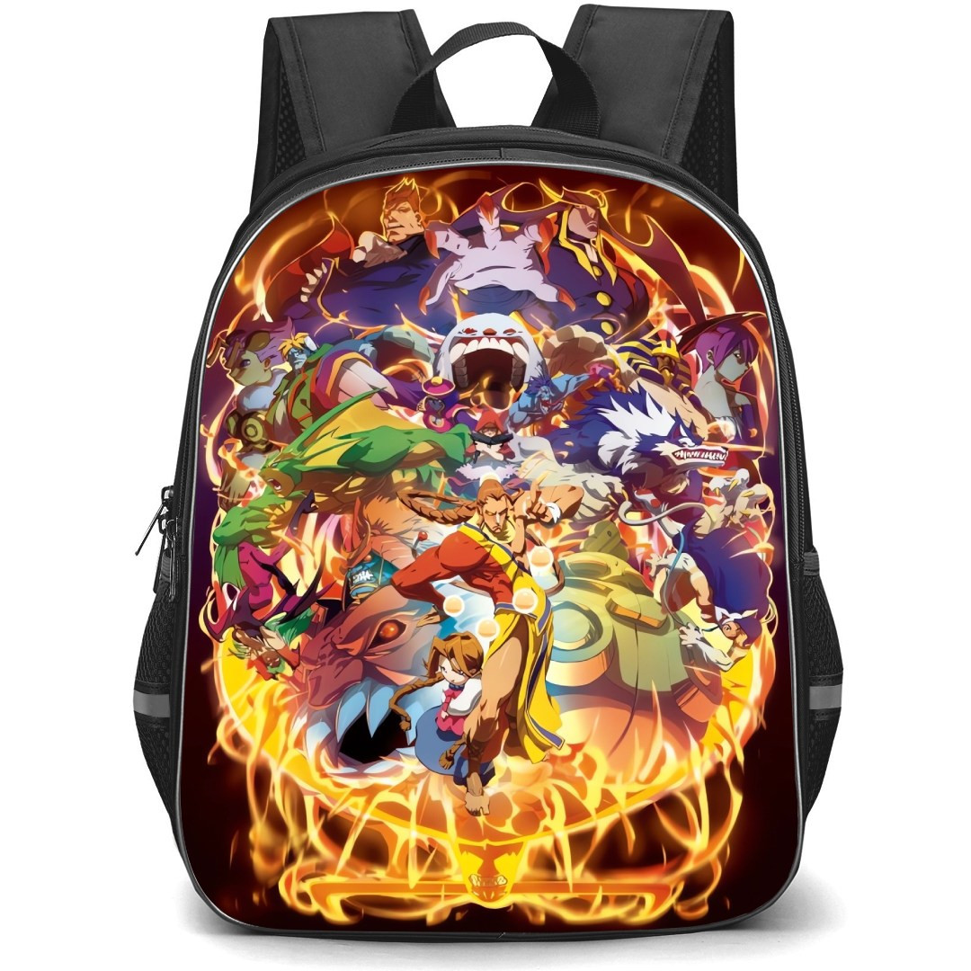 Darkstalkers Backpack StudentPack - Characters Inside the Burning Mirror Poster