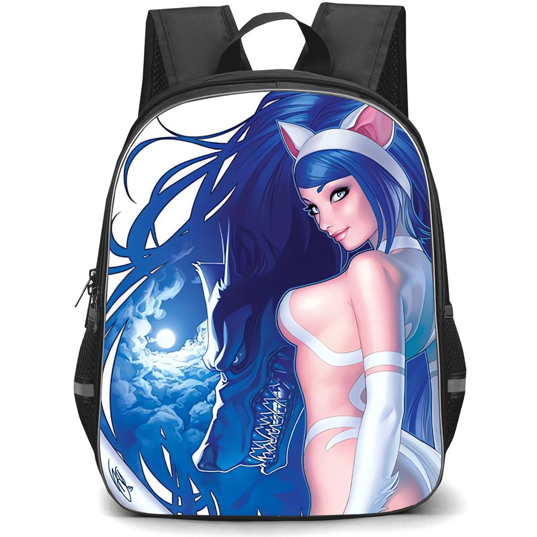 Darkstalkers Felicia Backpack StudentPack - Felicia 3D Animated Art Side View Pose