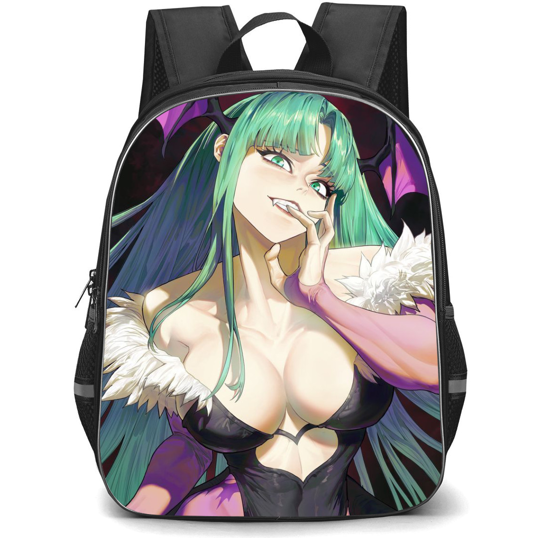 Darkstalkers Morrigan Backpack StudentPack - Morrigan Aensland Biting Her Finger Portrait