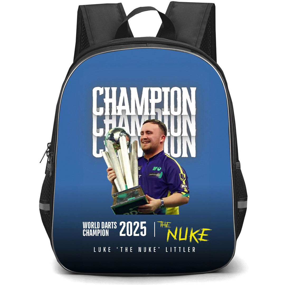 Darts Luke Littler Backpack School Bag StudentPack - Luke Littler Historic World Darts Championship Poster