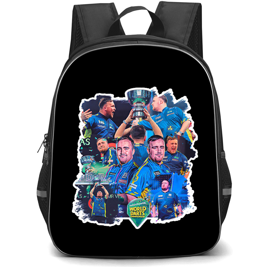 Darts Luke Littler Backpack School Bag StudentPack - Luke Littler Illustration Art Collage Sticker